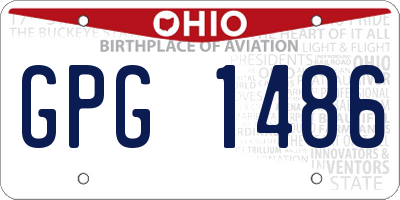 OH license plate GPG1486
