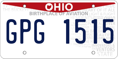 OH license plate GPG1515