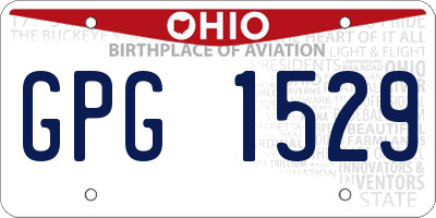 OH license plate GPG1529