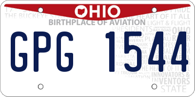 OH license plate GPG1544