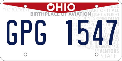 OH license plate GPG1547