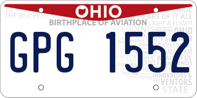 OH license plate GPG1552