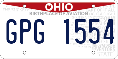 OH license plate GPG1554