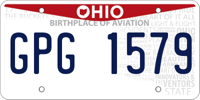 OH license plate GPG1579