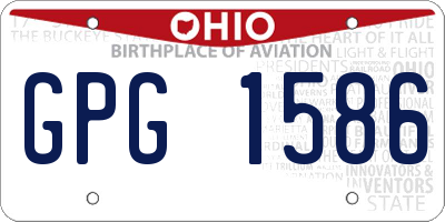 OH license plate GPG1586