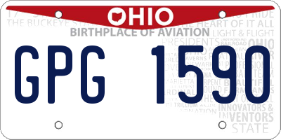 OH license plate GPG1590