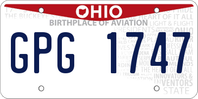 OH license plate GPG1747