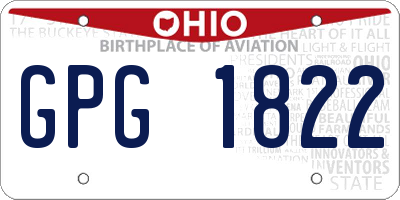 OH license plate GPG1822