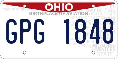 OH license plate GPG1848