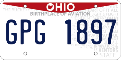 OH license plate GPG1897