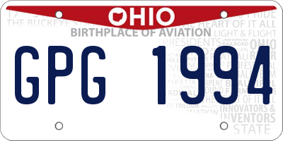 OH license plate GPG1994