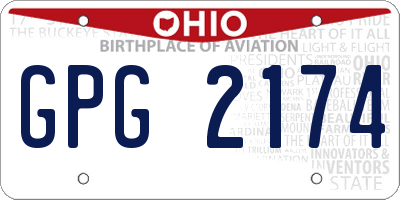 OH license plate GPG2174