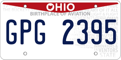 OH license plate GPG2395