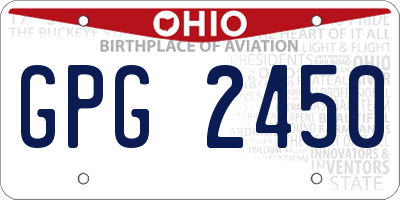 OH license plate GPG2450