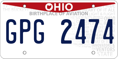 OH license plate GPG2474