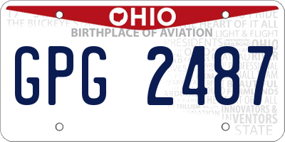 OH license plate GPG2487