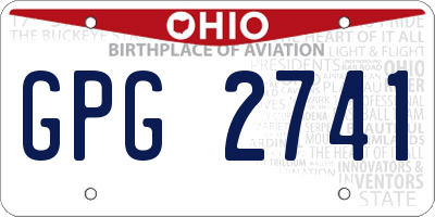 OH license plate GPG2741