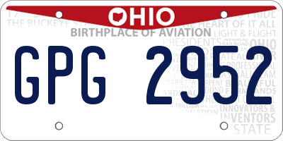 OH license plate GPG2952