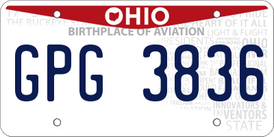 OH license plate GPG3836