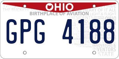 OH license plate GPG4188