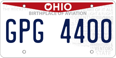 OH license plate GPG4400
