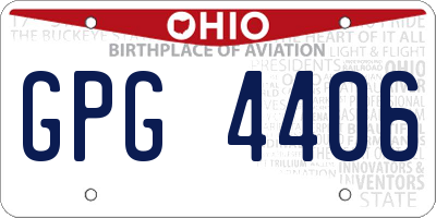 OH license plate GPG4406