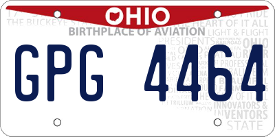 OH license plate GPG4464