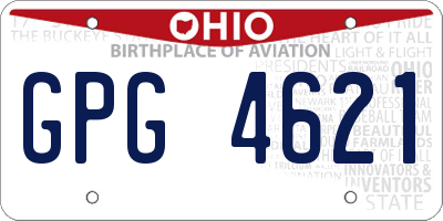 OH license plate GPG4621