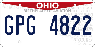 OH license plate GPG4822