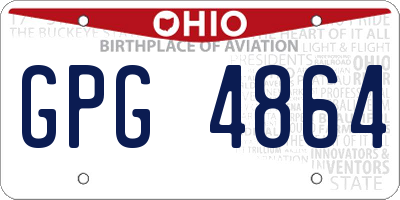 OH license plate GPG4864