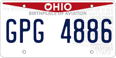 OH license plate GPG4886