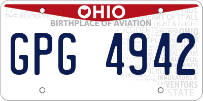 OH license plate GPG4942