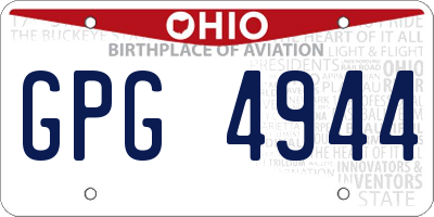 OH license plate GPG4944