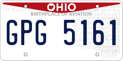 OH license plate GPG5161