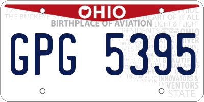 OH license plate GPG5395