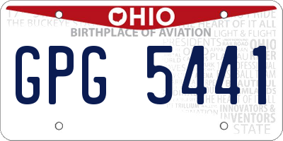 OH license plate GPG5441