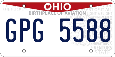 OH license plate GPG5588