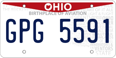 OH license plate GPG5591