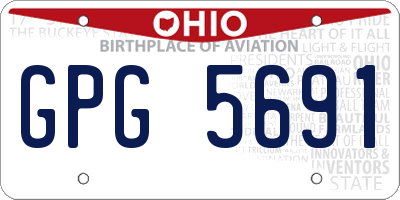 OH license plate GPG5691