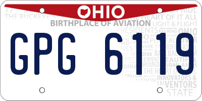 OH license plate GPG6119