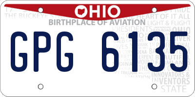 OH license plate GPG6135