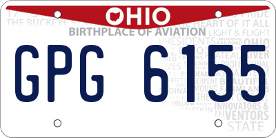 OH license plate GPG6155