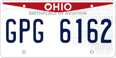 OH license plate GPG6162