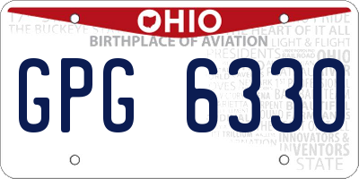 OH license plate GPG6330