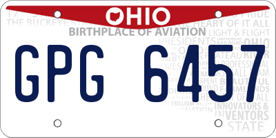 OH license plate GPG6457