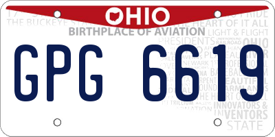 OH license plate GPG6619