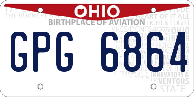 OH license plate GPG6864