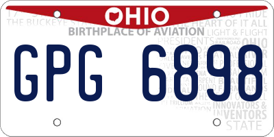 OH license plate GPG6898