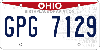 OH license plate GPG7129