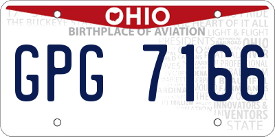 OH license plate GPG7166